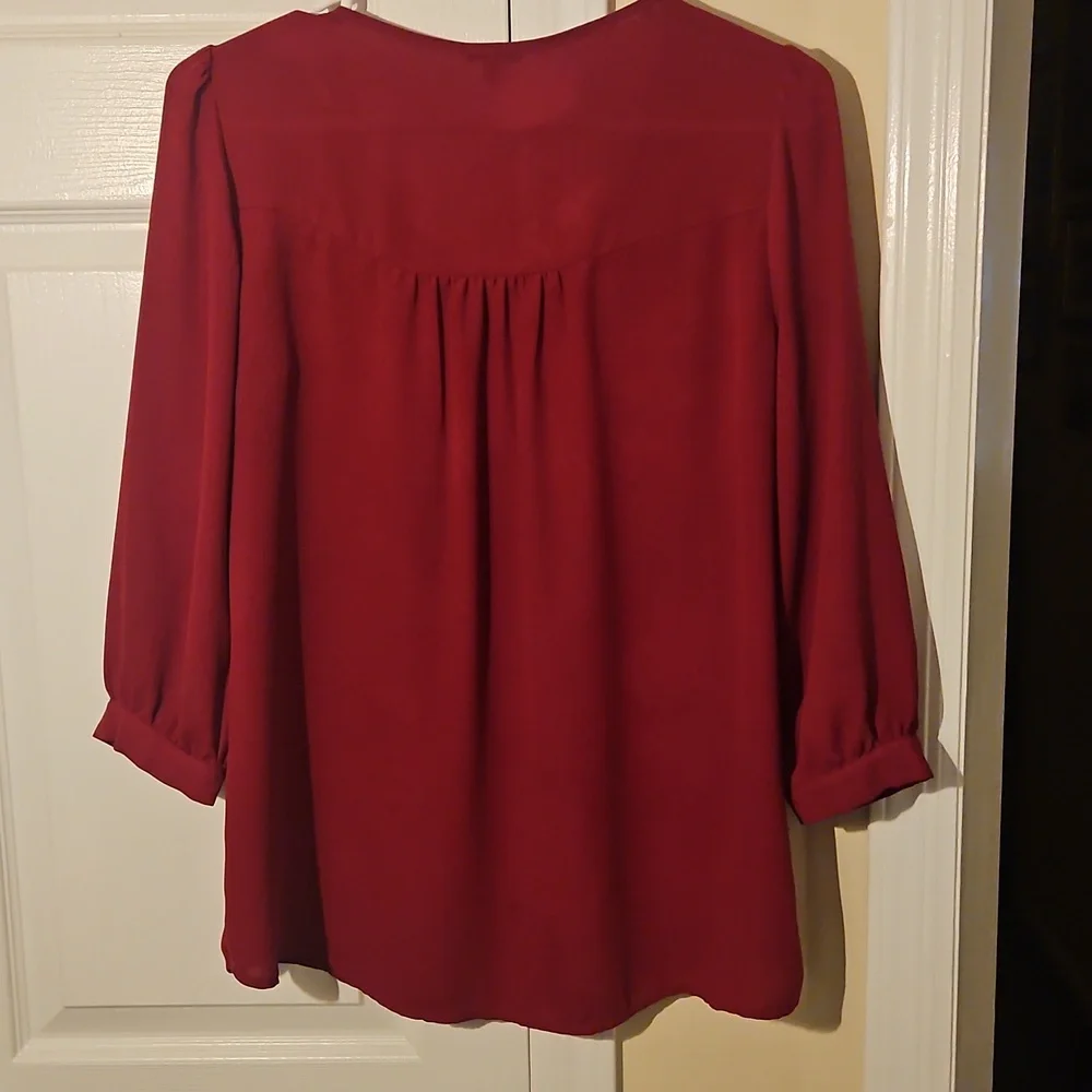 Charlotte Russe Deep Red Blouse - Picture 5 of 5